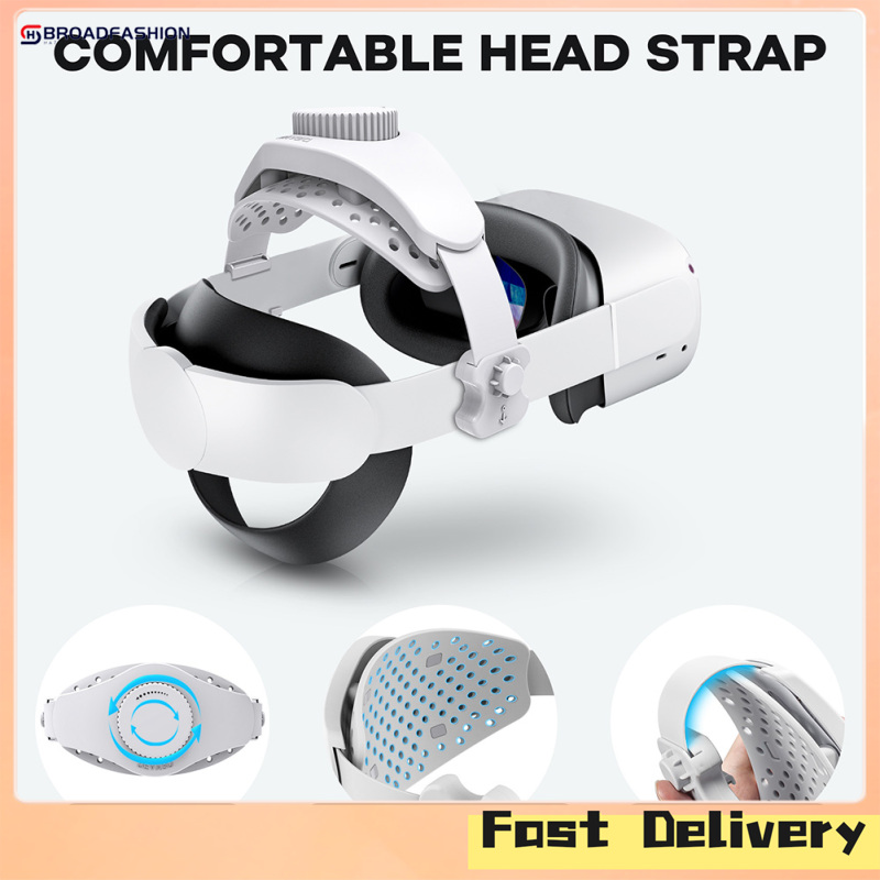 Broadfashion VR Straps Adjustable Headset Straps Premium Replacement Gaming VR Accessories Compatible For Meta Quest 3/2/Pro/Pico4 VR ราคา 432 บาท*ส่งฟรี