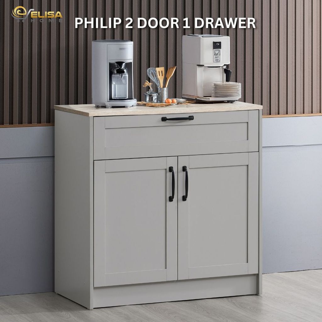 ELISA HOME Phillip Series 2 Door 1 Drawer Kitchen Cabinet /Kabinet Dapur Rak 2 Pintu 1 laci Harga  261 Ringgit*Penghantaran Percuma