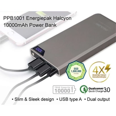 PROLiNK Energiepak Halcyon Power Bank 10000mAh Quick Charge 3.0 (Dual USB) -Fast Charging