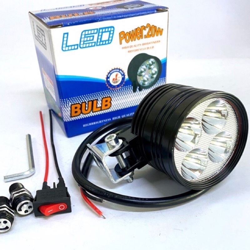 <Chạy Sale > < Đèn Chống Nước> Đèn L4 Trợ Sáng 4 bóng led cực sáng có 3 chế độ sáng nháy passing T