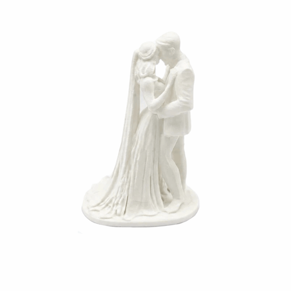 XYAX(XUNJIE) 3D Printed Couple Figurine Exquisite Home Decor Wedding Decoration Cake Decor Valentine’s Day Gifts Couple Sculpture Wedding Decoration