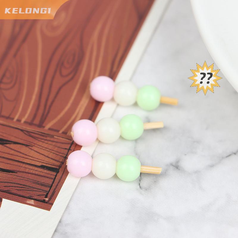KELONG1 3 Bộ búp bê nhà búp bê bóng cá Nhật Bản mini bóng gạo nếp xiên Bánh gạo