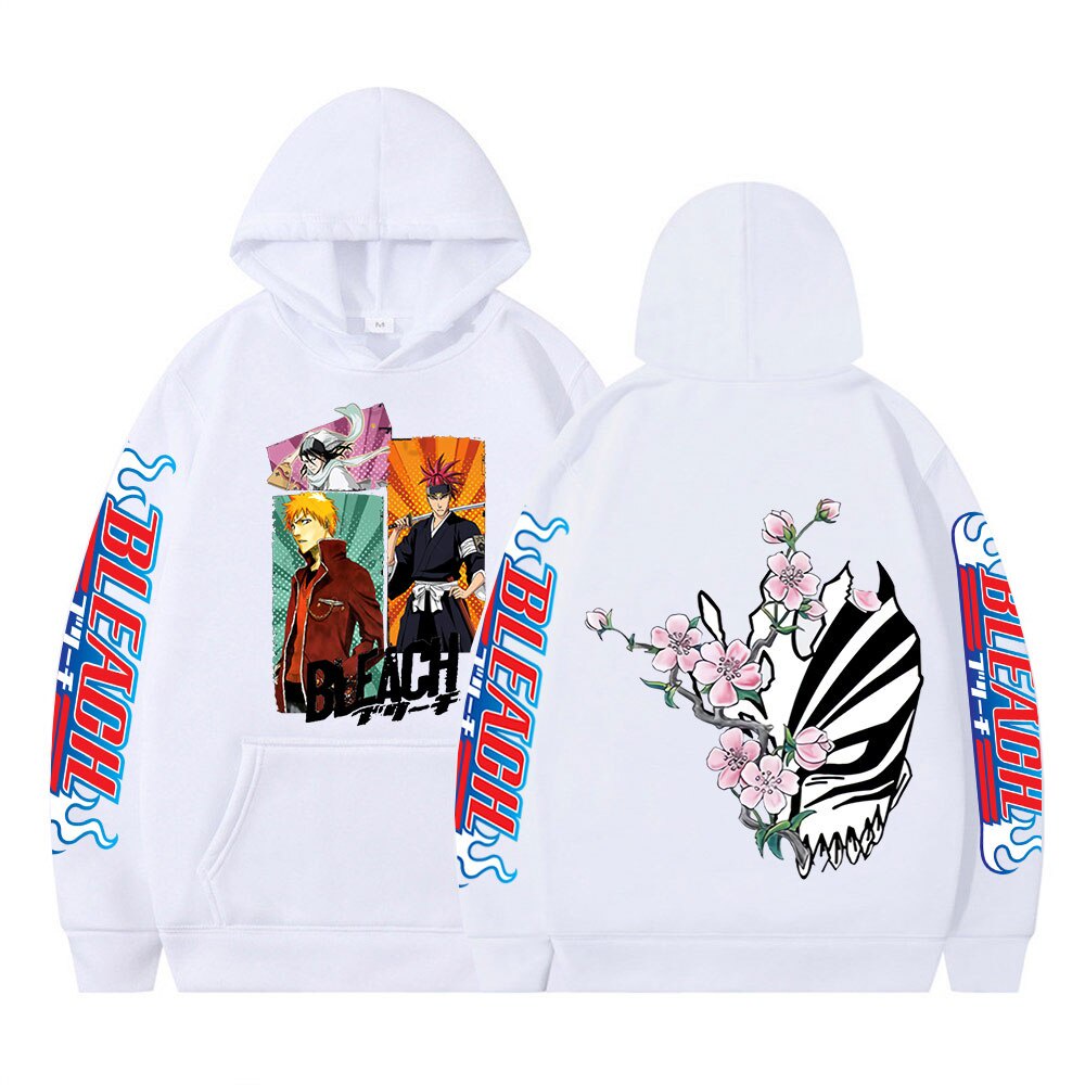 Áo Hoodie cổ tròn in hình Anime Bleach Kurosaki Ichigo thiết kế đáng yêu phong cách Harajuku độc đẹp