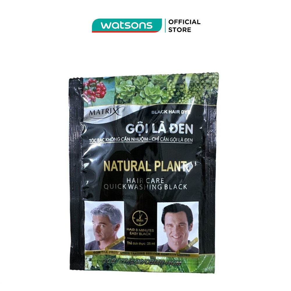  Dầu Gội Nhuộm Tóc Matrix Gội Là Đen 25ml 