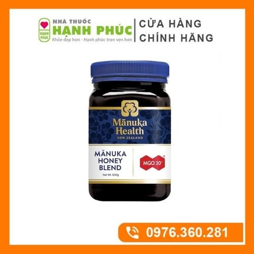 Mật ong Manuka New Zealand MGO 30+, Manuka Honey Blend hộp 500g Date 2025