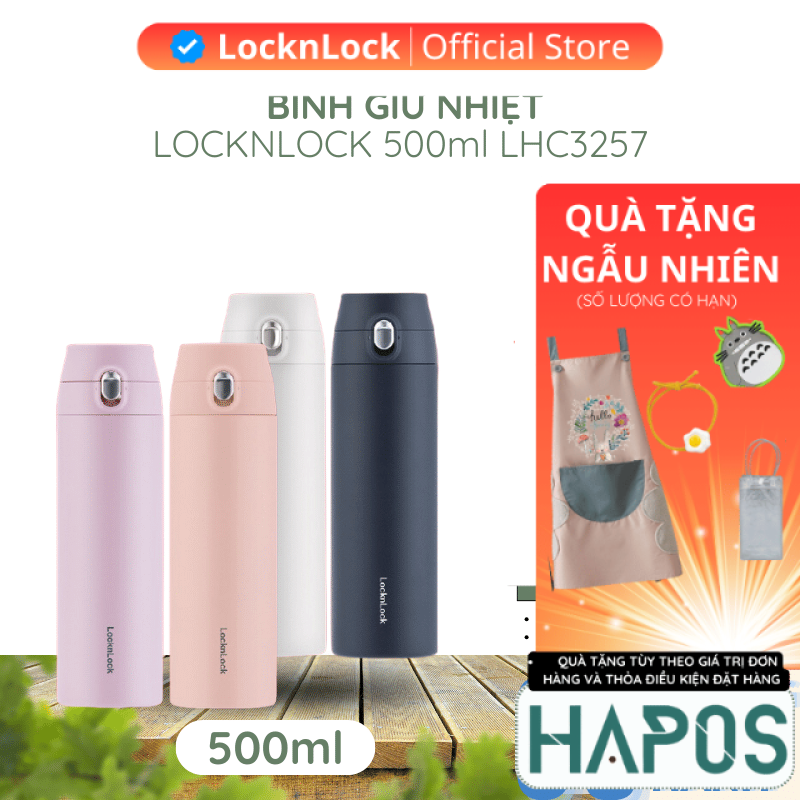 Bình nước giữ nhiệt LocknLock 500ml Featherlight Tumbler LHC3257 - Hàng chính hãng - HAPOS