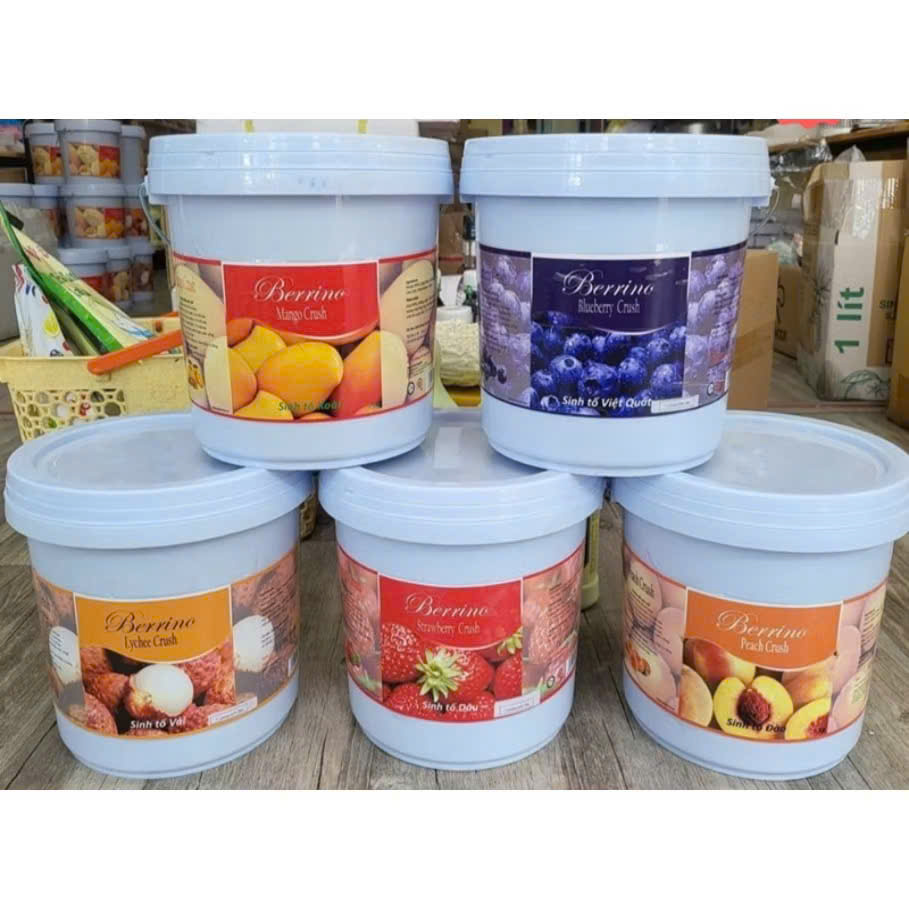 Sinh Tố Berino Xô Các Loại : ỔI , Việt Quất , Đào , Dâu , Xoài , Vải - 5KG