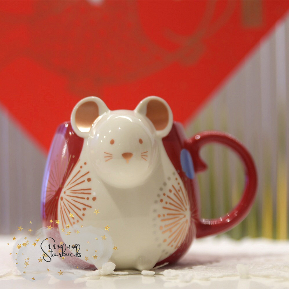 Năm con chuột mở Quà Tặng Lễ Hội Mùa Xuân cung hoàng đạo cốc Đỏ startbuck cửa hàng chính thức Starbuck Cốc Starbuck cốc quà tặng Màu Đỏ