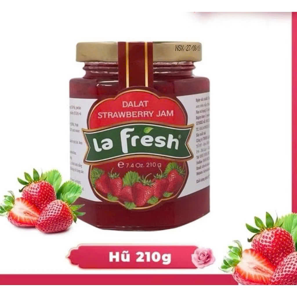 Mứt Dâu Tây La Fresh hũ thuỷ tinh - Hũ 210gr
