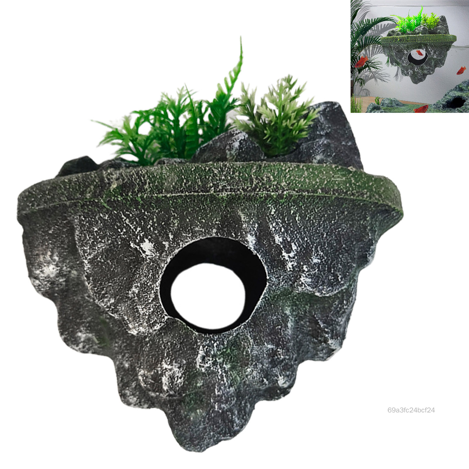 Thủy cung trang trí trang trí đá cảnh quan Hang động Safe Colorfast Rocks Decor Fish Tank Trang trí giải pháp dễ dàng và nhanh chóng để cảnh quan YC1-VN