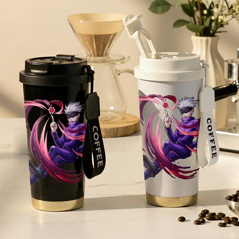 Tumbler Gojo Satoru Aesthetic Drinking Water Bottle Stainless Steel Tumblr CUP Case 500 ML Thermos Vir…