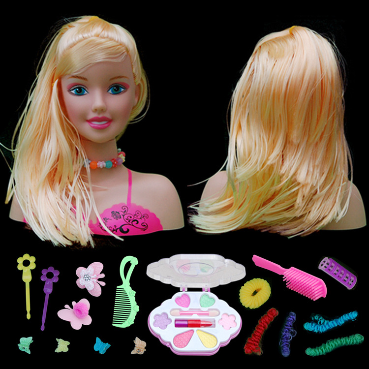 miaorong55 Half body makeup doll toy combs beautifies hair, plays at home