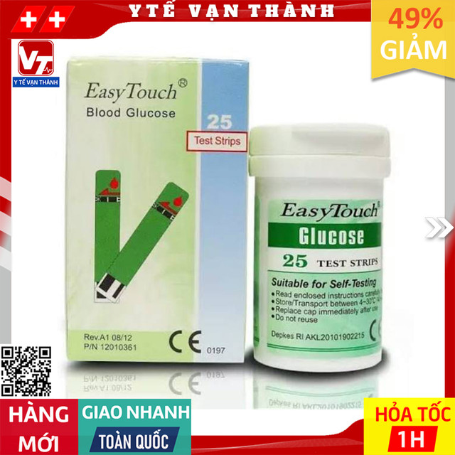 ✅ Que Thử Đường Huyết Easy Touch | Easytouch -VT0750 - Y Tế Vạn Thành