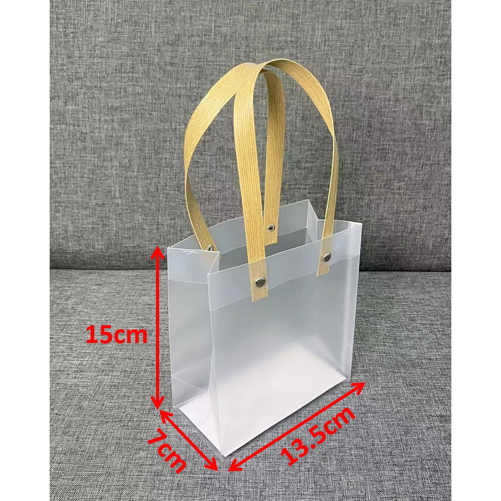 Wholesale Purchase (50pcs per order unit)Frosted PP Tote Bag PVC Doorgift Bag Gift Bag Goodies Bag