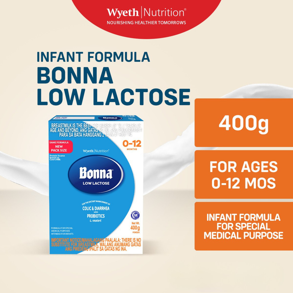 BONNA Low Lactose Infant Formula Milk Powder for 0-12 Months Old 400g