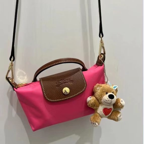 2023 New Women's Mini Dumpling longchampˉHandbag Nylon Short Handle Mobile Phone Bag with Shoulder Strap