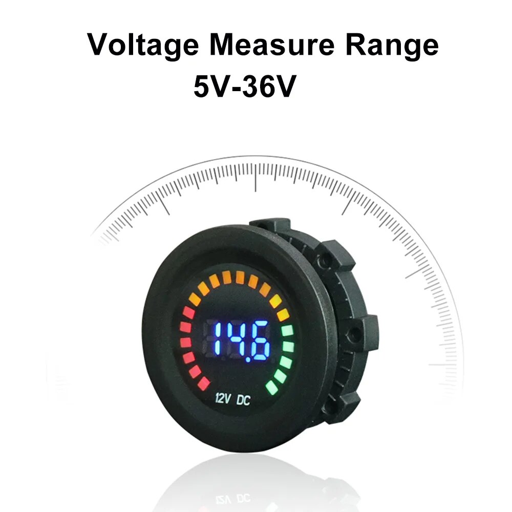 【Big-Sales】 5v-36v Car Voltage Voltmeter Waterproof Led Digital Display Volt Meter For Car Motorcycle Sedan Suv Truck Boat Marine Rv