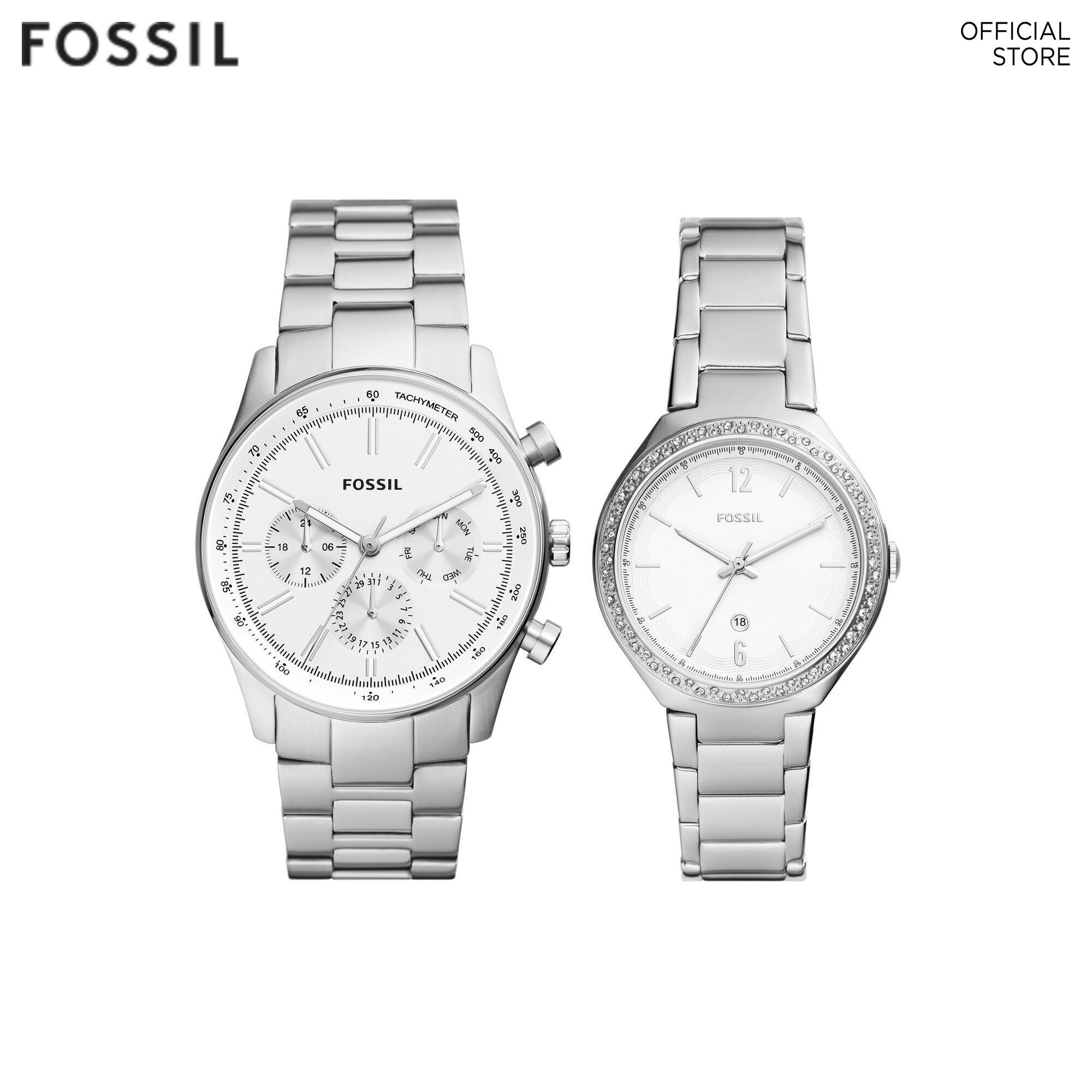 Fossil Bannon Silver Watch BQ2828SET | Lazada