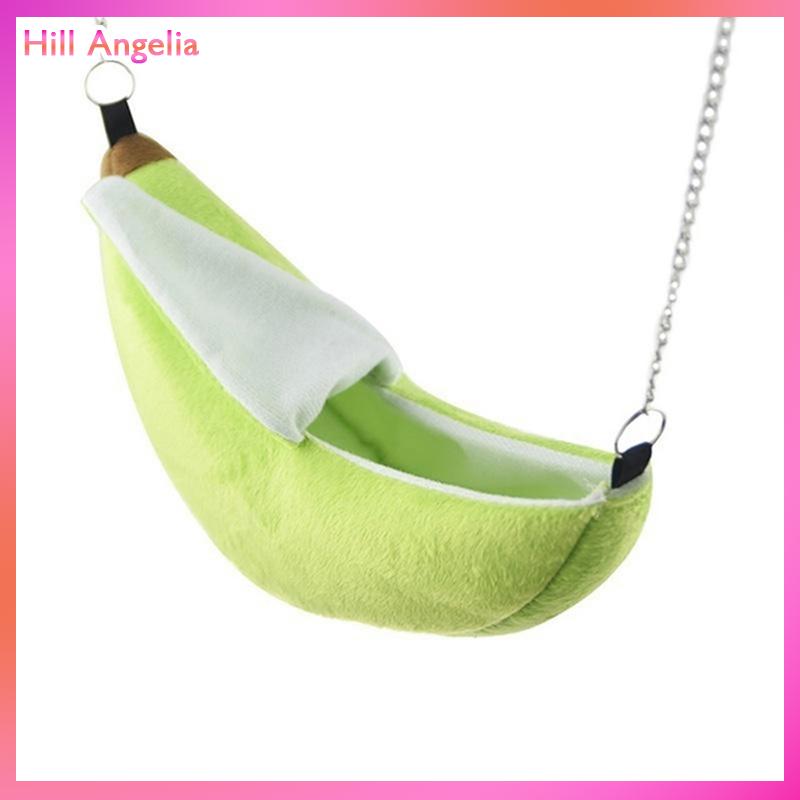 [Hill Angelia] Cangfenlu Tổ Bông Cho Chuột Hamster Nhà Hình Quả Chuối Võng Giường Tầng Giường Nhà Đồ Chơi Lồng - 2