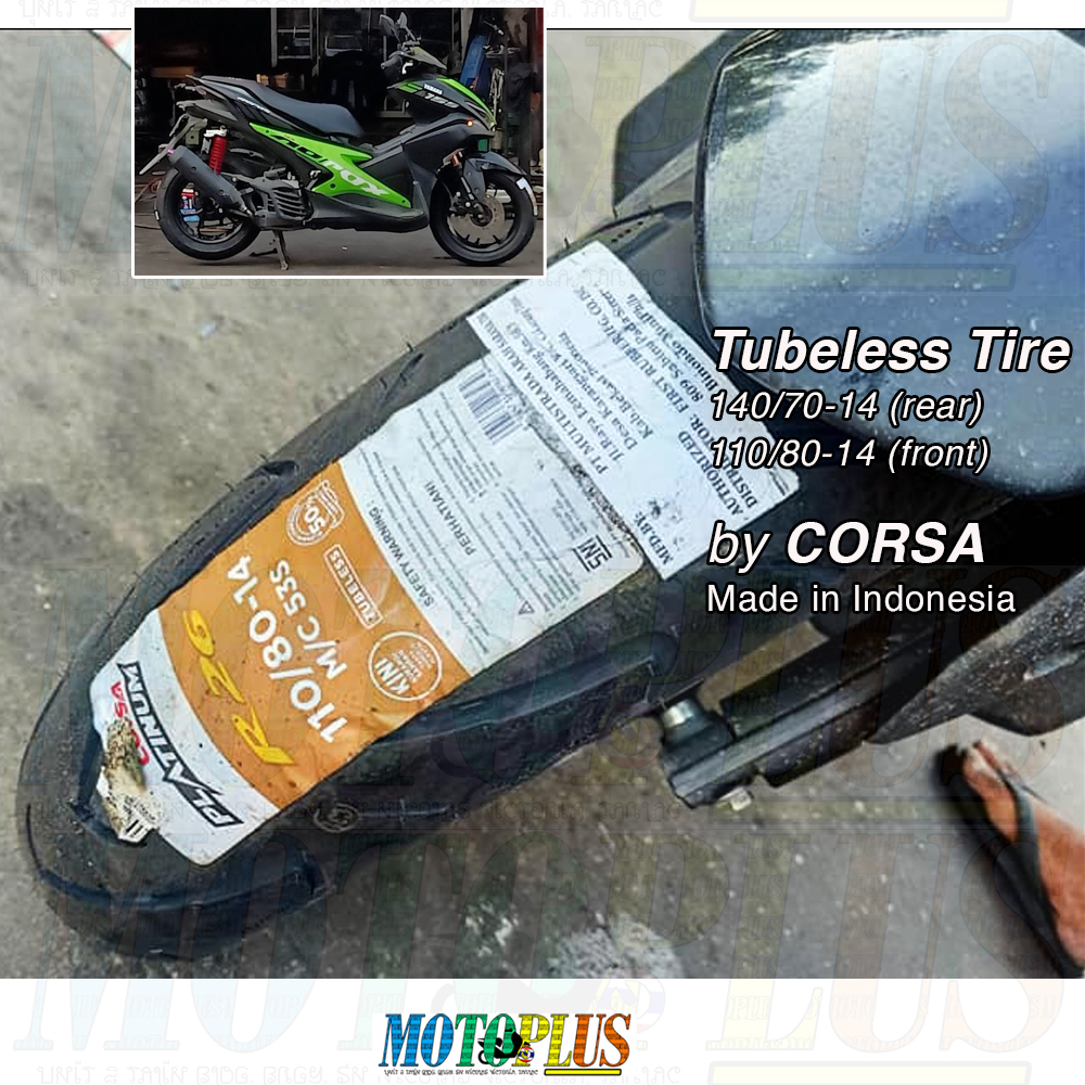 Corsa Tubeless Tires for Yamaha Aerox, Made in Indonesia