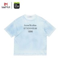 Acne Studios Logo T-Shirt Relaxed Fit Dusty Blue | ของแท้ ตรวจสอบโดย SASOM