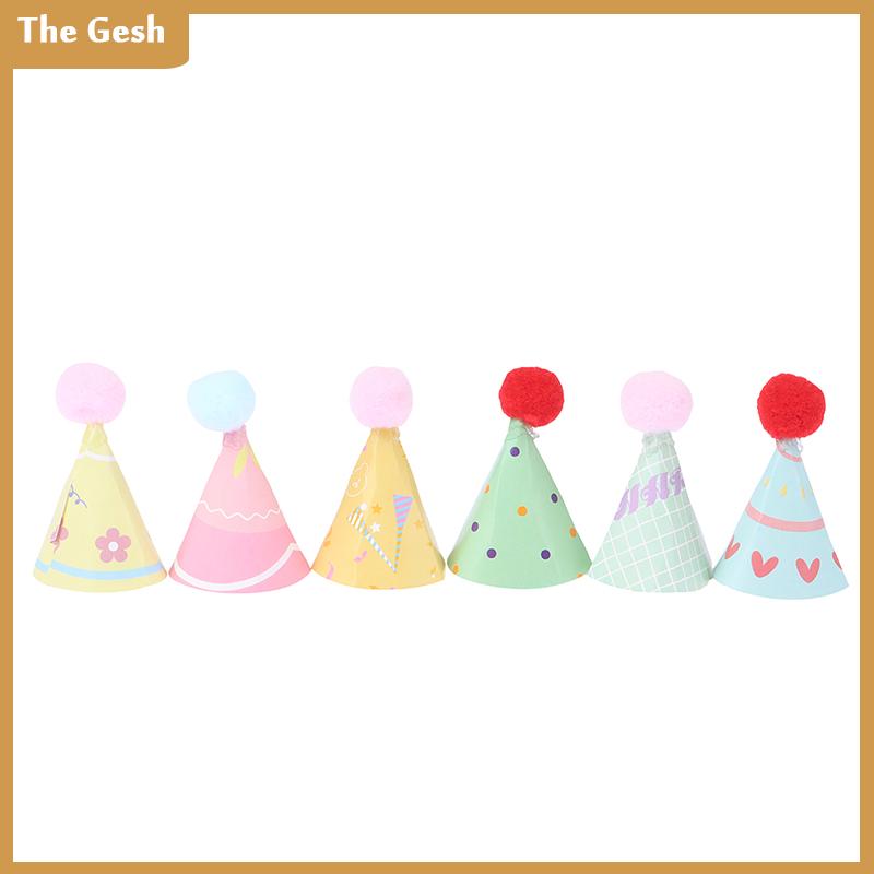 [The Gesh] 10 chiếc cái/bộ Mũ mini tự làm đồ trang trí bánh nướng bánh Mũ thu nhỏ Nhà búp bê 1:12 mũ sinh nhật hình GẤU MŨ giáng sinh đồ chơi trang trí cảnh quan