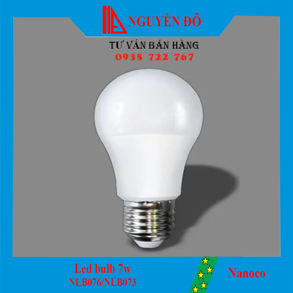 Led bulb 7w Nanoco NLB076/NLB073, thiết kế dạng tròn nhỏ gọn tiện sử dụng là một sản phẩm đèn siêu sáng, tiết kiệm điện