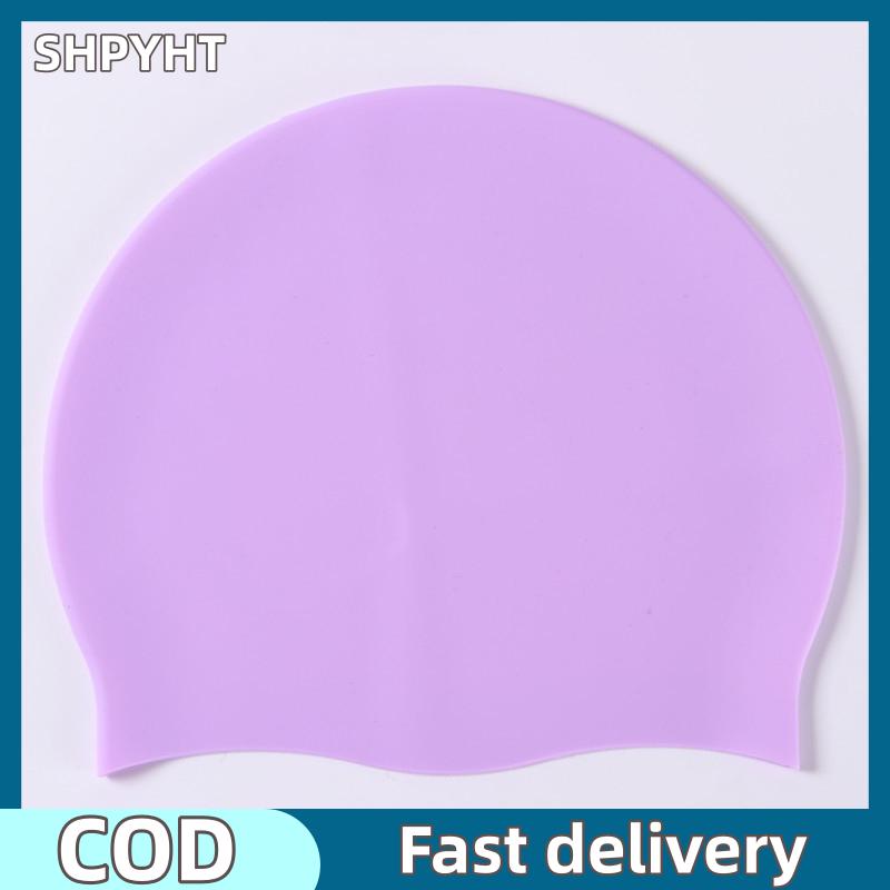 SHPYHT Silicone Thế Giới Silicone Mũ Bơi Người Đàn Ông Phụ Nữ Tóc Dài Màu Sắc Không Thấm Nước Thể Thao Đàn Hồi Cao Người Lớn Bơi Hồ Bơi Hat Lặn Hat