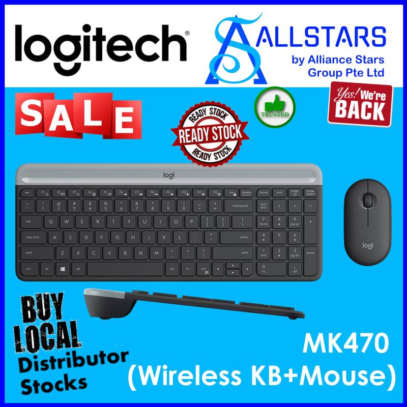(ALLSTARS : We are Back / Keyboard Mouse Promo) LOGITECH MK470 Wireless Slim Combo (920-009182) Warranty 1year with BanLeong Singapore