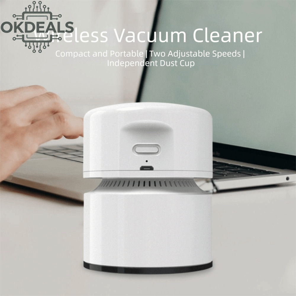 OKDEALS MALL Kích thước nhỏ Máy hút bụi để bàn Sạc USB Có thể sạc lại Máy hút bụi cầm tay Mini Không Dây Hút bụi nhanh Máy hút bụi mini Sử dụng trong văn phòng