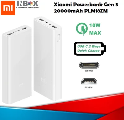 Xiaomi Powerbank New 2020 Gen 3 20000mAh 18W PLM18ZM