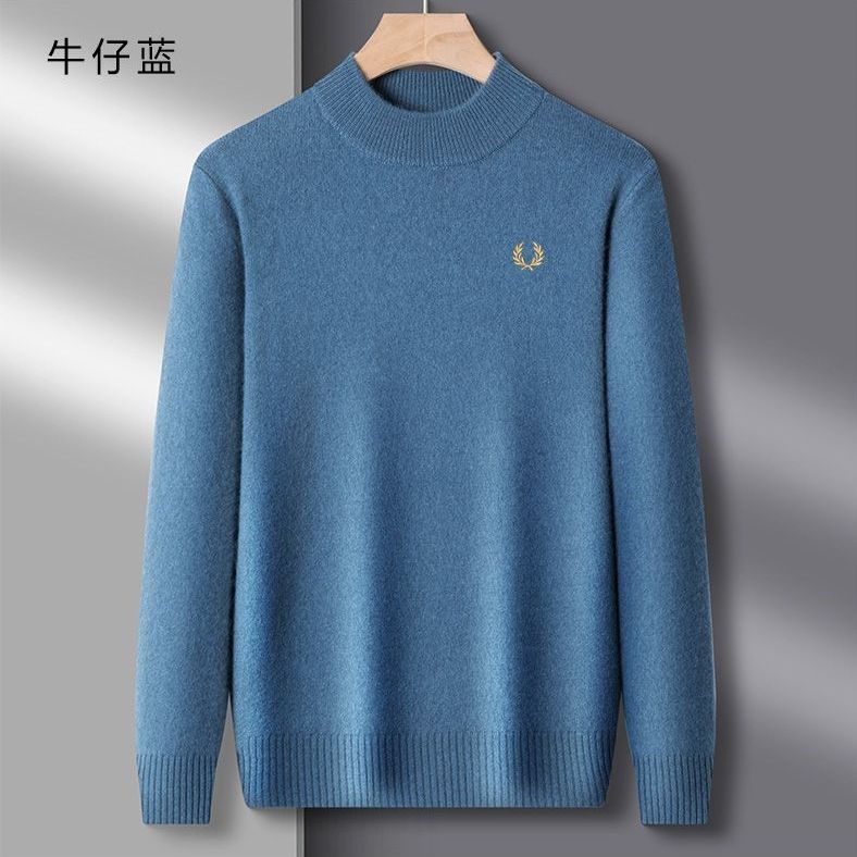 2024 Fred Perry Fred perry lúa mì giá đặc biệt của người đàn ông áo len dệt kim dày một nửa chiều ca