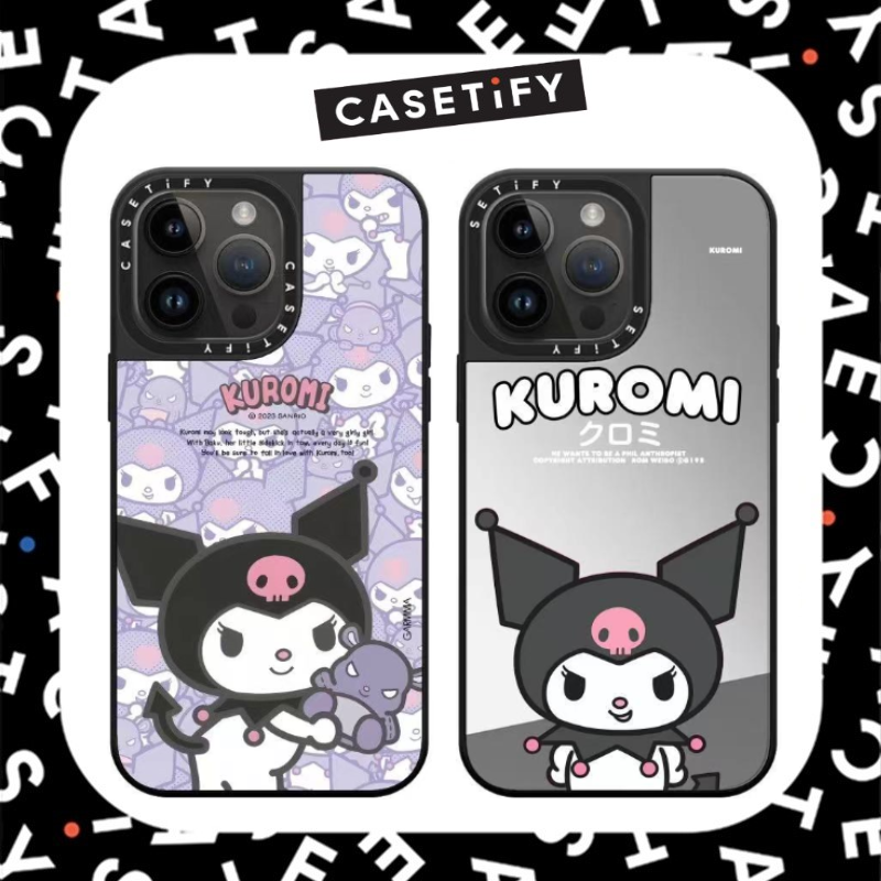  Casetify X Kuromi Thân Yêu Người Bạn Mô Hình Gương Với Magsafe Trường Hợp Đối Với iPhone 15 Pro Max   iPhone 14 Pro Max   iPhone 13 Pro Max   iPhone 14 Cộng Với iPhone 13   iPhone 11 Pro Max vỏ điện thoại Bảo Vệ Bìa 