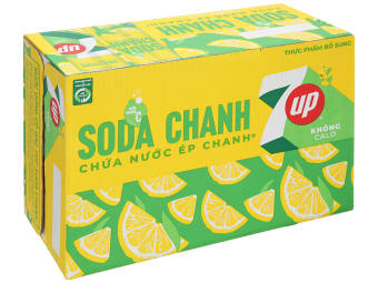 Thùng 24 lon nước ngọt soda chanh 7 Up 320ml