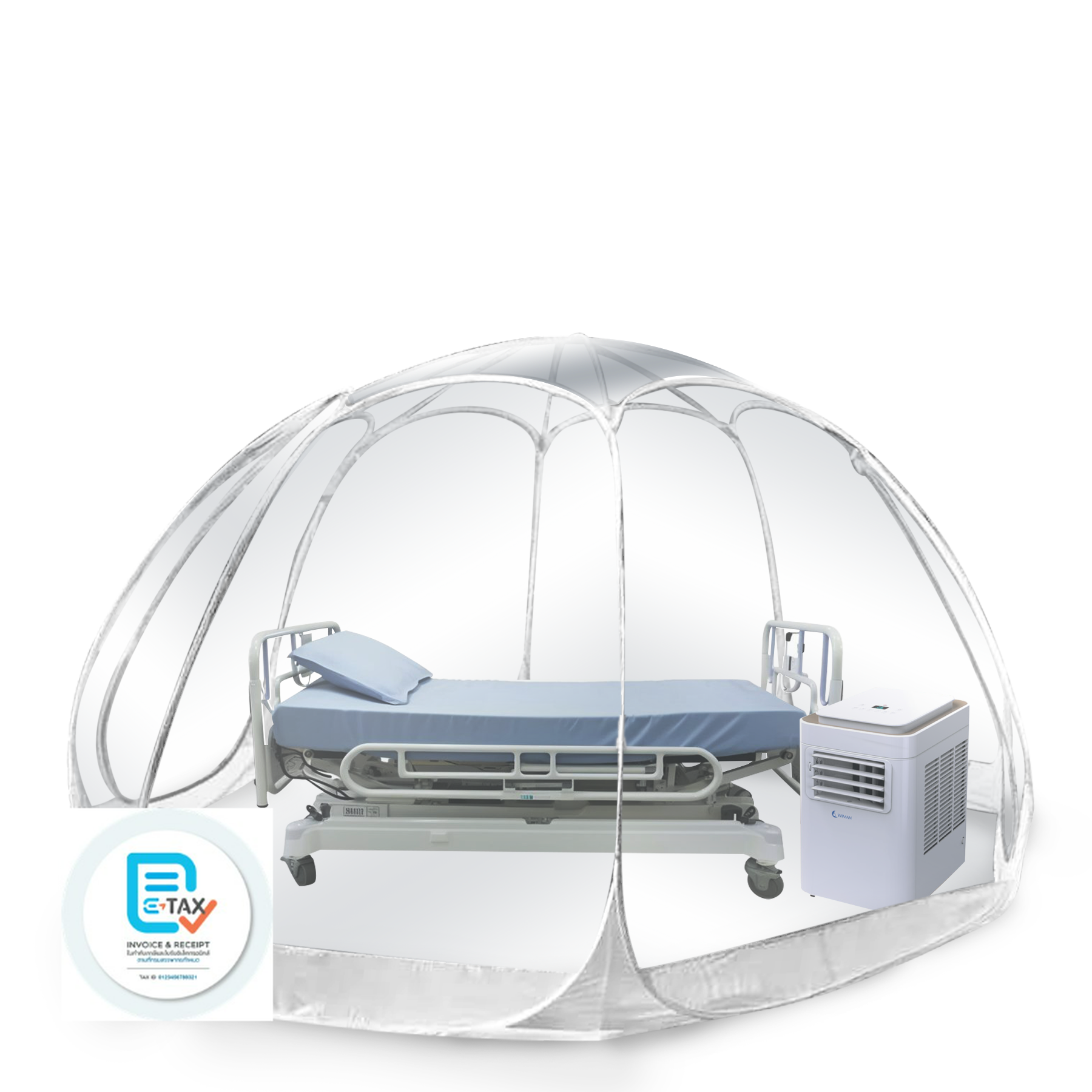 See Through Cooling Tent Camping 3.5x3.5 with AC wimanair ราคา 5,600 บาท*ส่งฟรี
