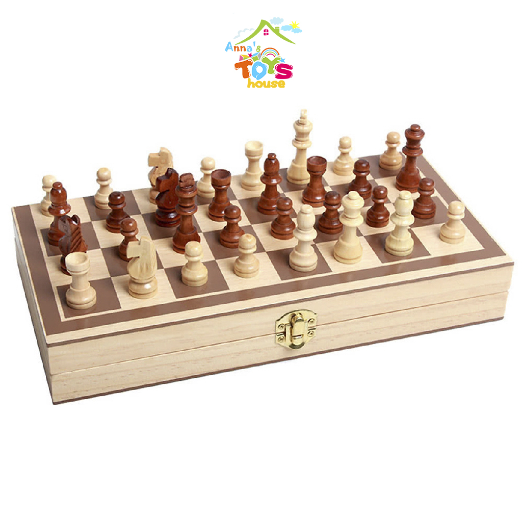Bàn cờ vua bằng gỗ ca 29 x 29cm + Hộp Đựng Kiêm Bàn Cờ