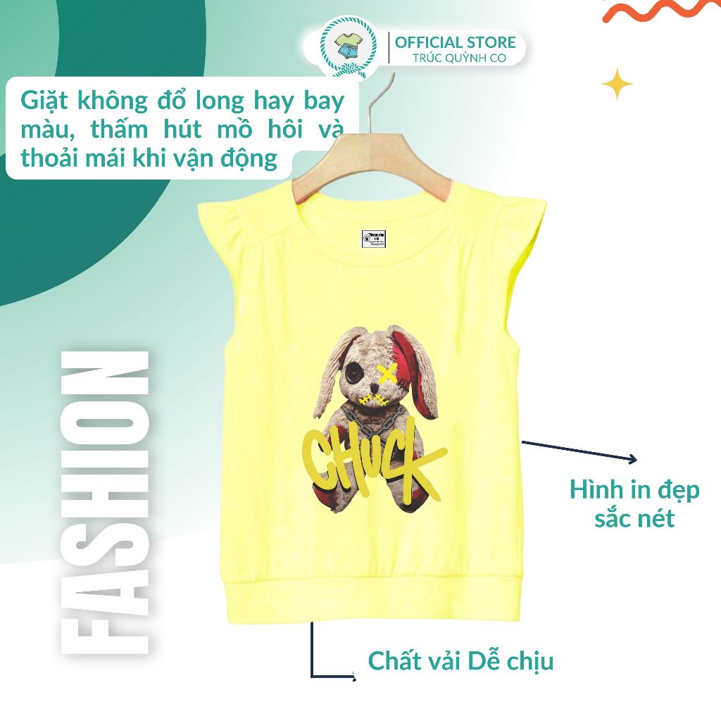Áo Thun Bé Gái In Hình Thỏ Bông - Món Quà Ngọt Ngào Cho Bé Yêu (12kg-34kg) - 2