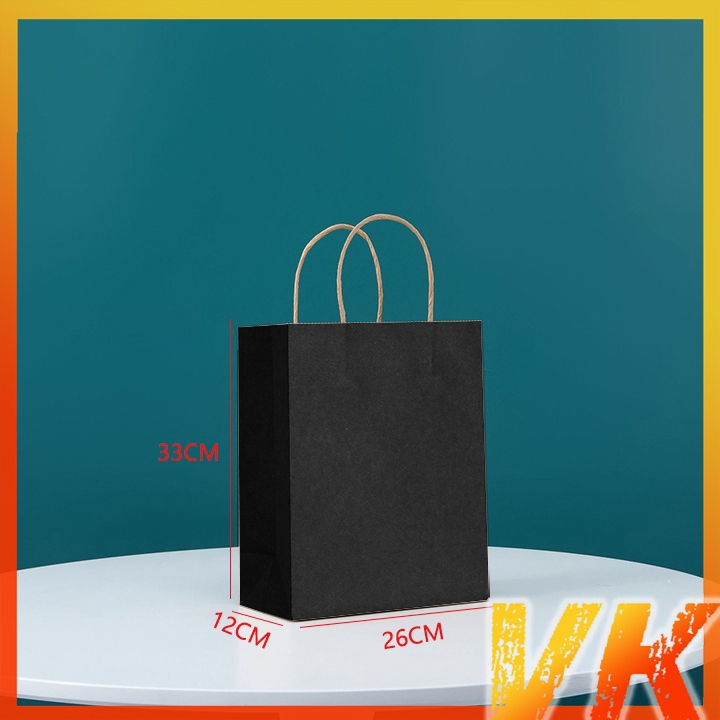 Kraft Paper Bag with Handle Gift Wrapper White Brown Paper Bags Tote Packing Storage Lootbag