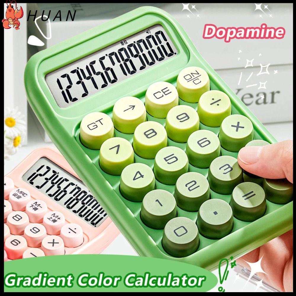 HUAN Màu sắc chuyển sắc Máy tính 12 chữ số Phím công thái học Màn hình lớn Máy tính khoa học Bền bỉ 12 chữ số Máy tính số học Sử dụng tài chính văn phòng