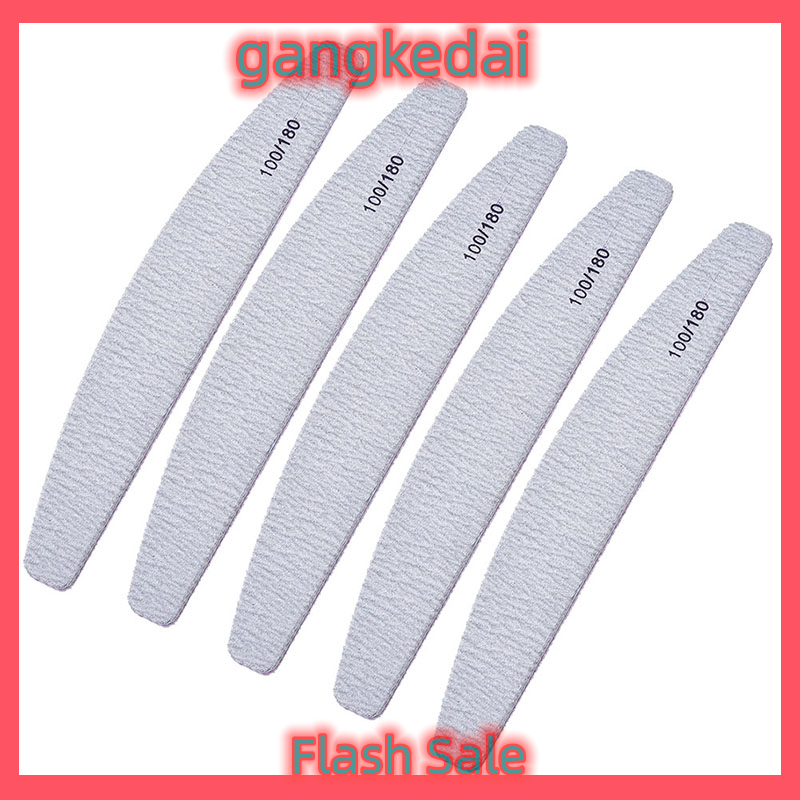 Gangke 1 cái/5 cái/10 cái chà nhám sơn móng tay tập tin Nail Art công cụ màu xám màu 17.8x2.8x0.4cm