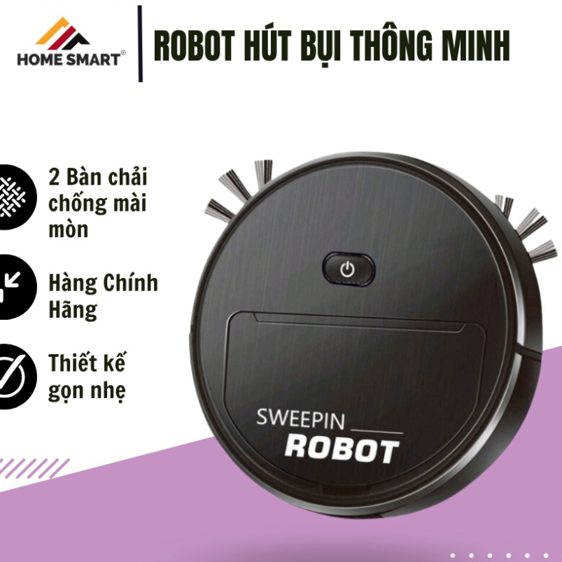 Robot hút bụi lau nhà thông minh sweepin, máy hút bụi thông minh tự động cho gia đình hot