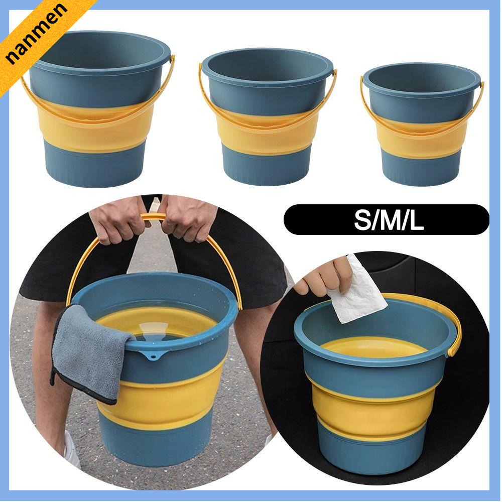 NANMEN 5/10/17L Silicone Xô đựng đồ Sức chứa lớn Tiết kiệm không gian Xô Tắm chân Di động Có thể gập lại Thùng rác xe hơi