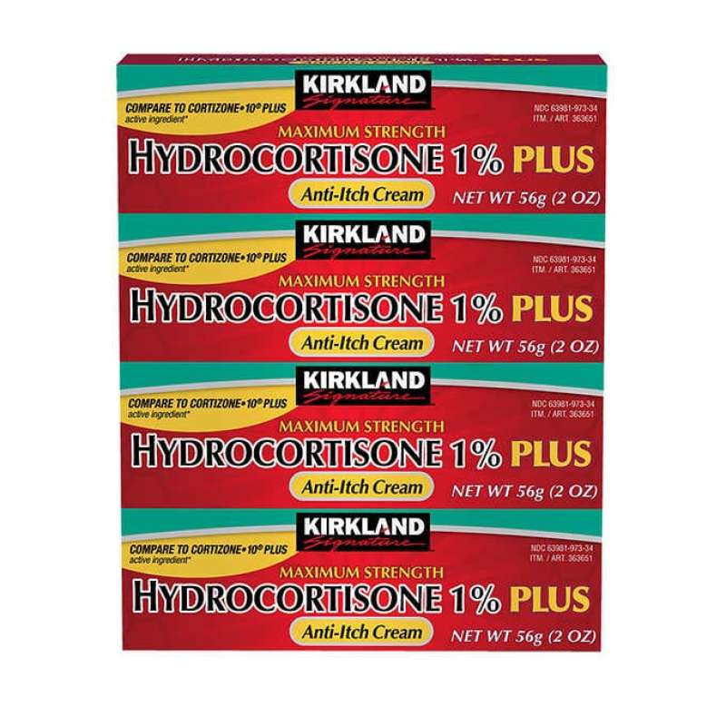 Buy Kirkland Signature Maximum Strength Hydrocortisone Cream 1% with Aloe, 2-ounce (pack of 4) Singapore