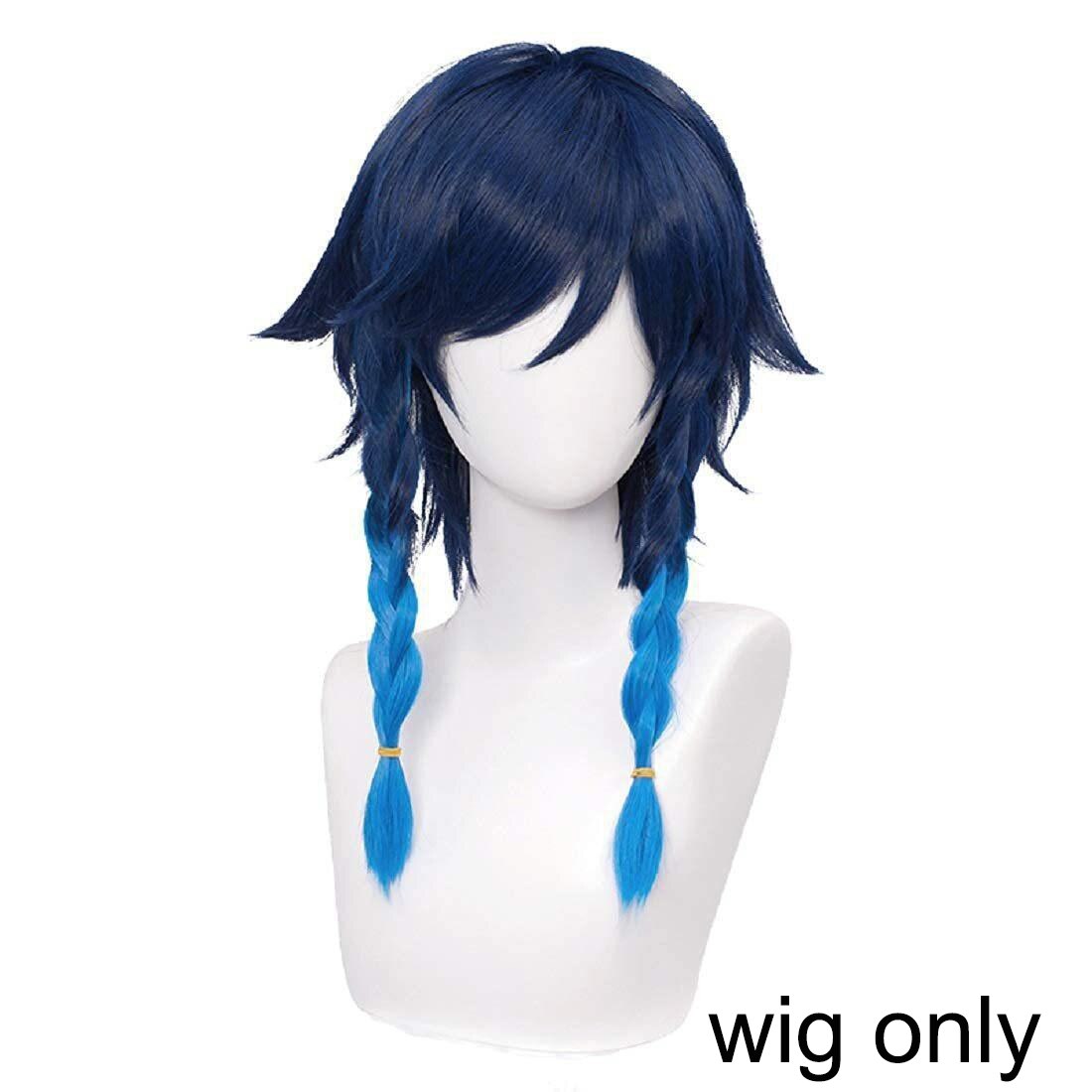 New Venti Cosplay Costume Wig Genshin Impact Derivative Barbatos Hair Lolita Cos For Venti Re-Creati