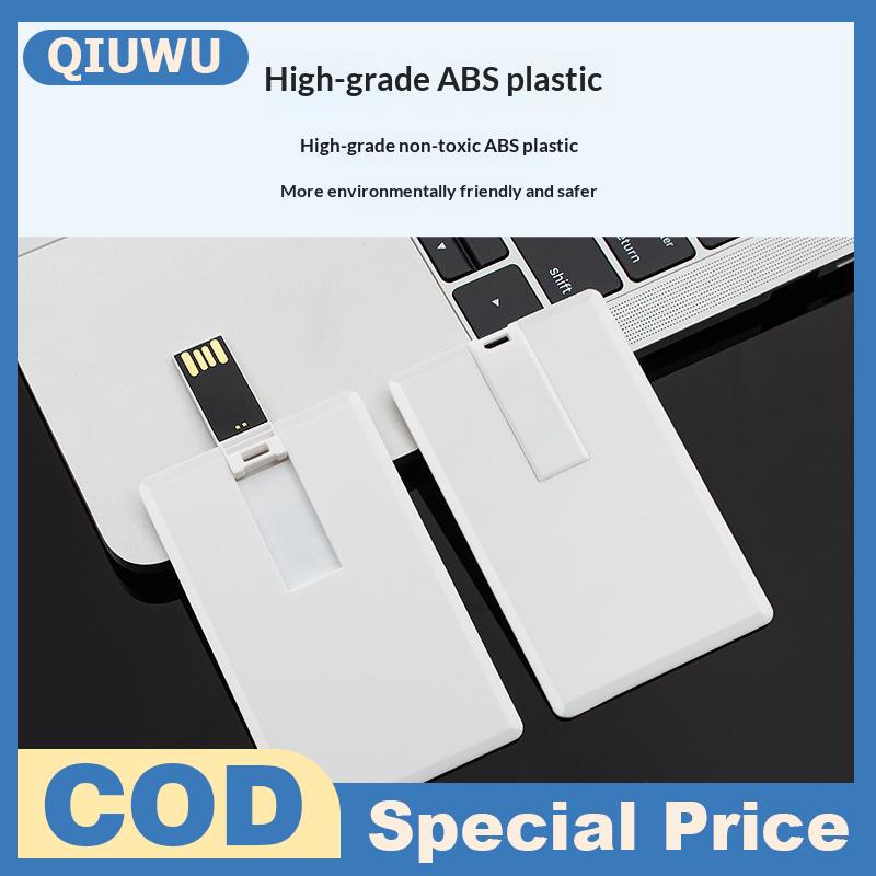 QIUWU 1ชิ้นความเร็วสูงเปล่าบัตรเครดิต USB แฟลชไดรฟ์แบบพกพาหน่วยความจำสำหรับ freelancer Work File Storage ราคา 88 บาท*ส่งฟรี