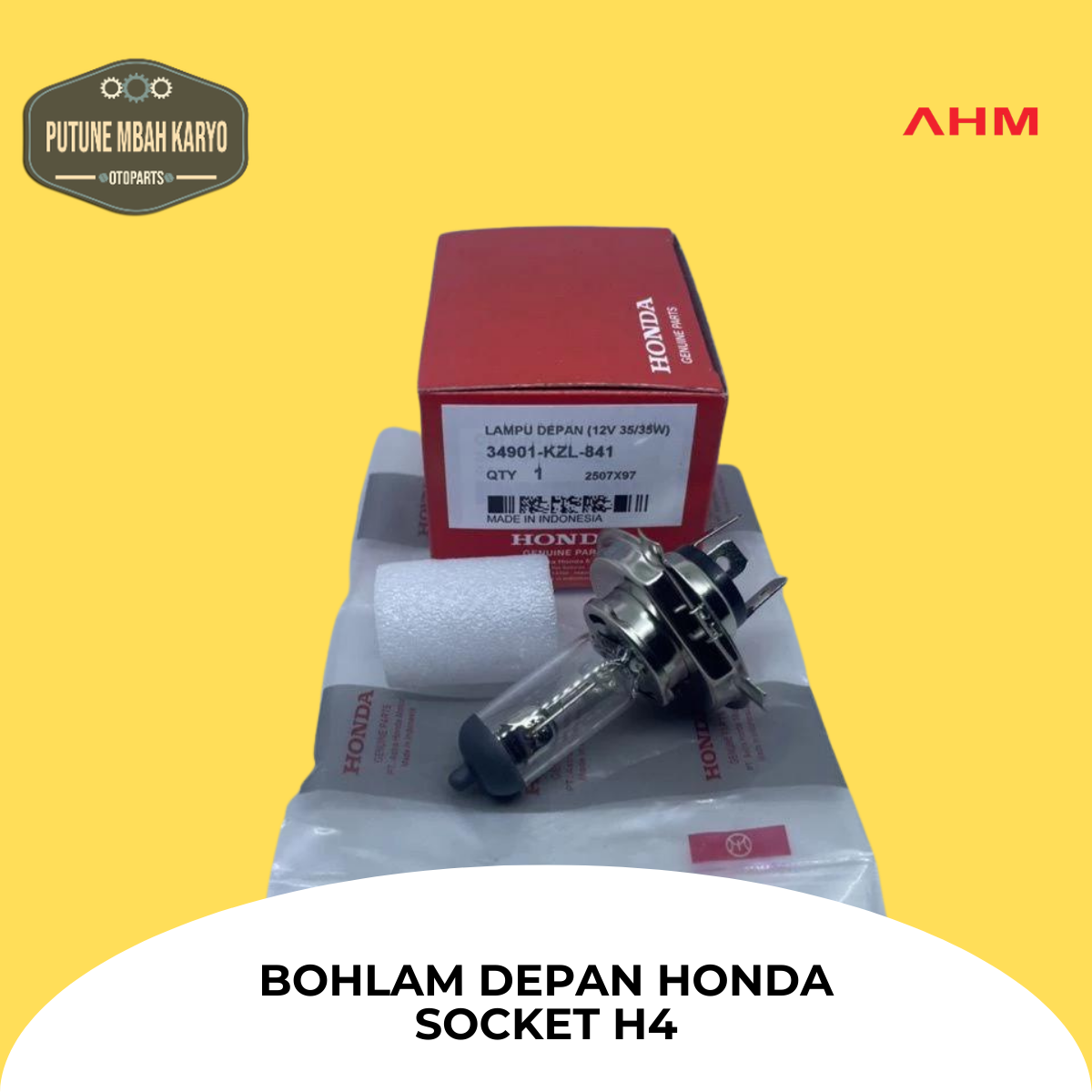 Bohlam Depan 12V 35W Honda Scoopy FI Vixion Verza CB150R Harga 11,848 rupiah*Gratis Ongkir