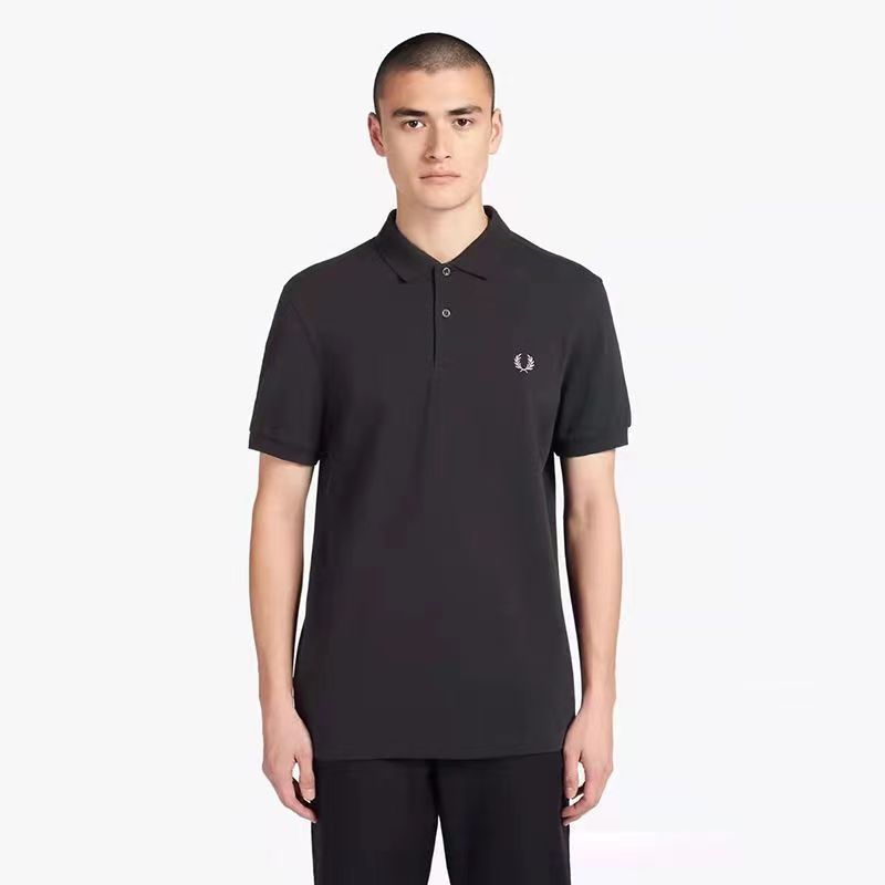 Fred Perry Lúa Mì Spike Người Đàn Ông Ngắn Tay Lassel Slim-Áo thun có cổ vừa vặn Fp Laurel Áo phông 