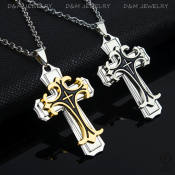 Fashion Jesus Cross Pendant Necklace for Men and Women