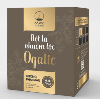 Bột lá nhuộm tóc Ogatic màu nâu – 100g