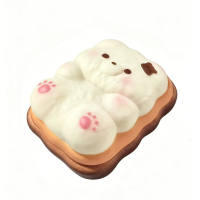 Houchu สกุชชี่ สกุชชี่สโลว์ สกุชชี่ ใหญ่ ๆ ของเล่น คลาย เครียด สกุชชี่เนยbutter squishy จำลอง ของเล่นบีบคืนตัวช้า ของขวัญเพื่อการผ่อนคลาย ประสาทสัมผัส ของเล่นบีบบล็อกเนย ลูกบอลระบายอากาศ ยืดกล้ามเนื้อ ของเล่นบีบมือรูปขนมปังนม ของเล่นเด็ก